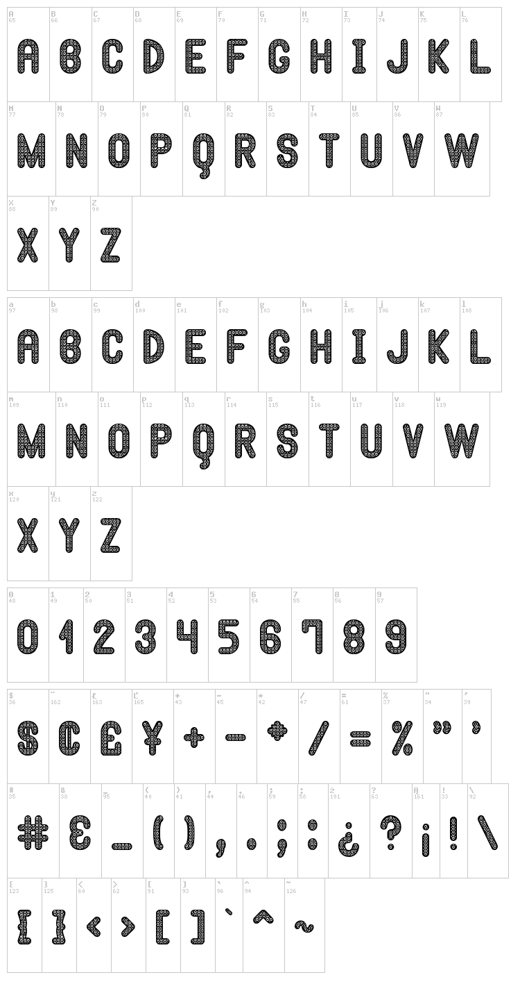 Hypnossia St font map